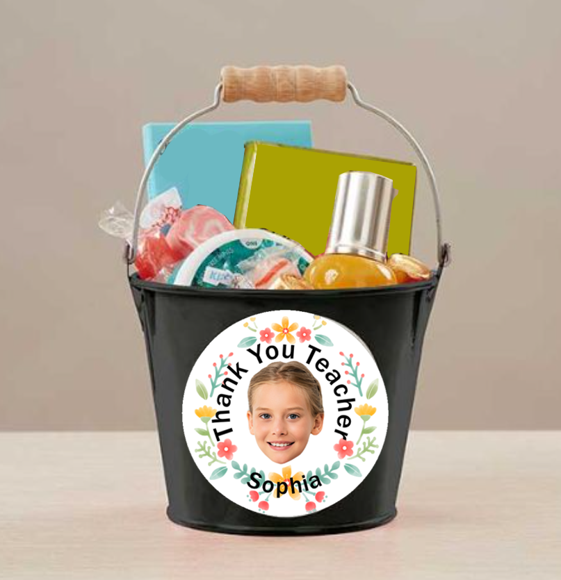 Personalized Thank You Teacher Stickers with Face Photo 18pcs