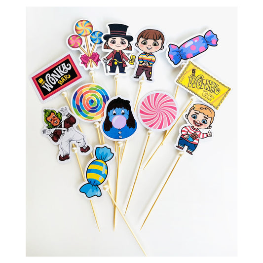 Wonka bar cupcake topper, Wonka cupcake topper