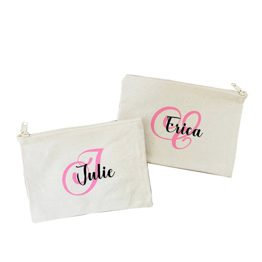 Personalized initial name pouch